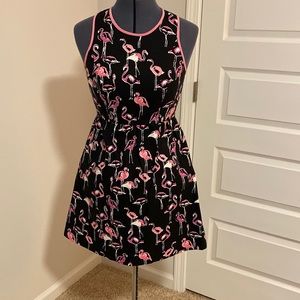 Crown & Ivy Pink Flamingo Dress fit and flare dress size 4P